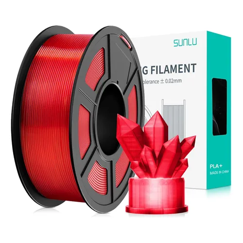 SUNLU PETG Transparente Rojo 1,75mm / 1000g
