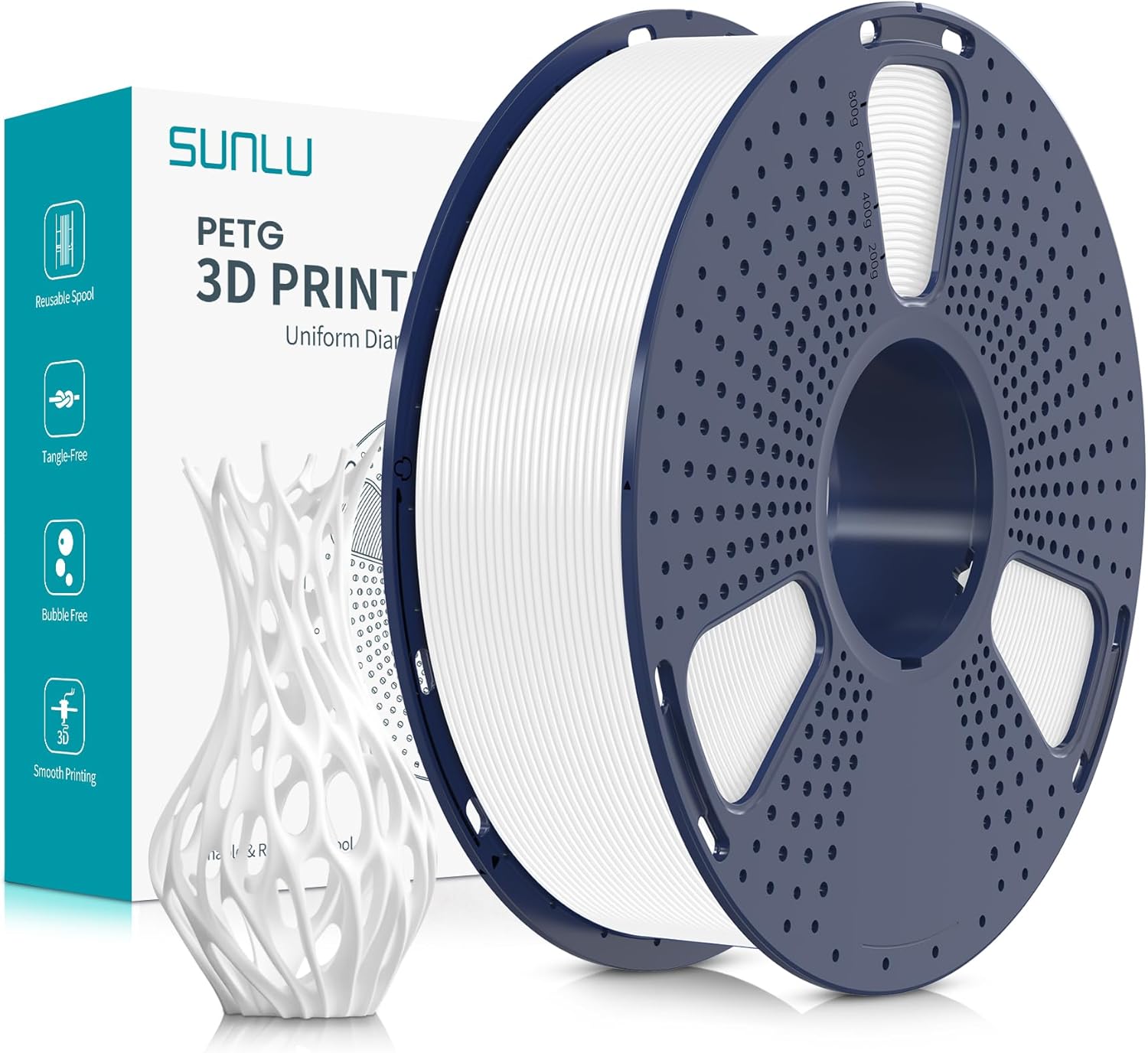 SUNLU PETG Blanco - 1,75mm / 1000g