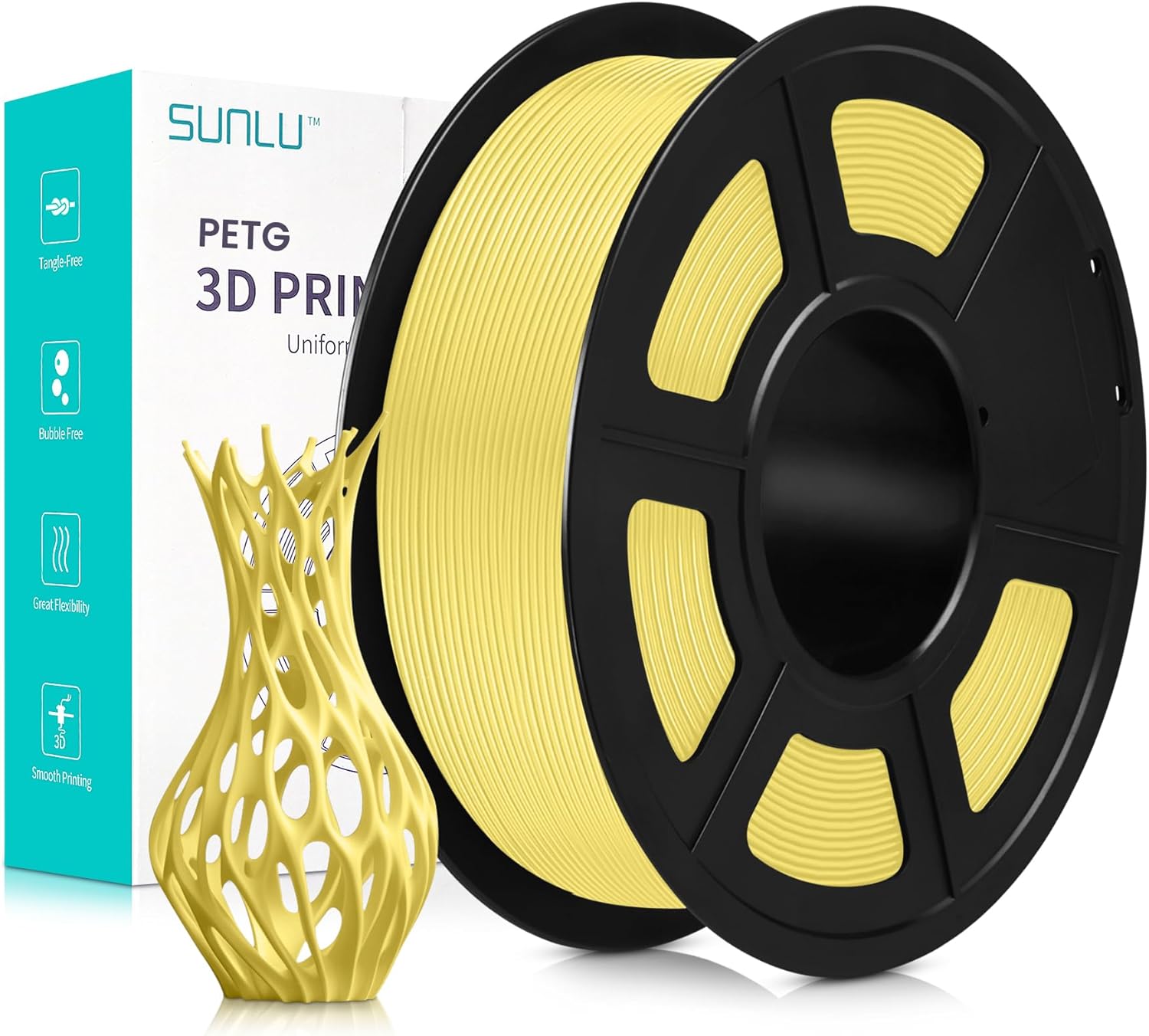 SUNLU PETG Amarillo Limón - 1,75mm / 1000g