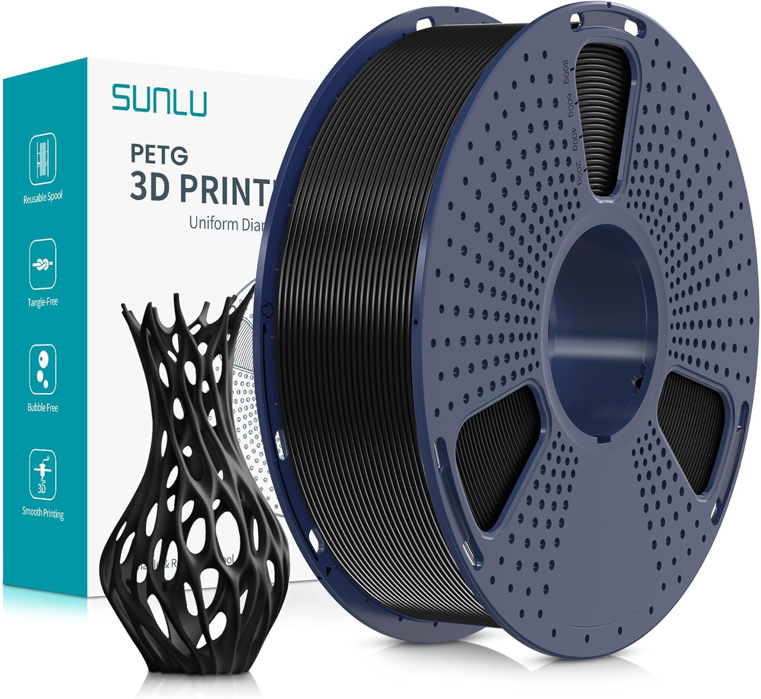 SUNLU PETG Negro - 1,75mm / 1000g