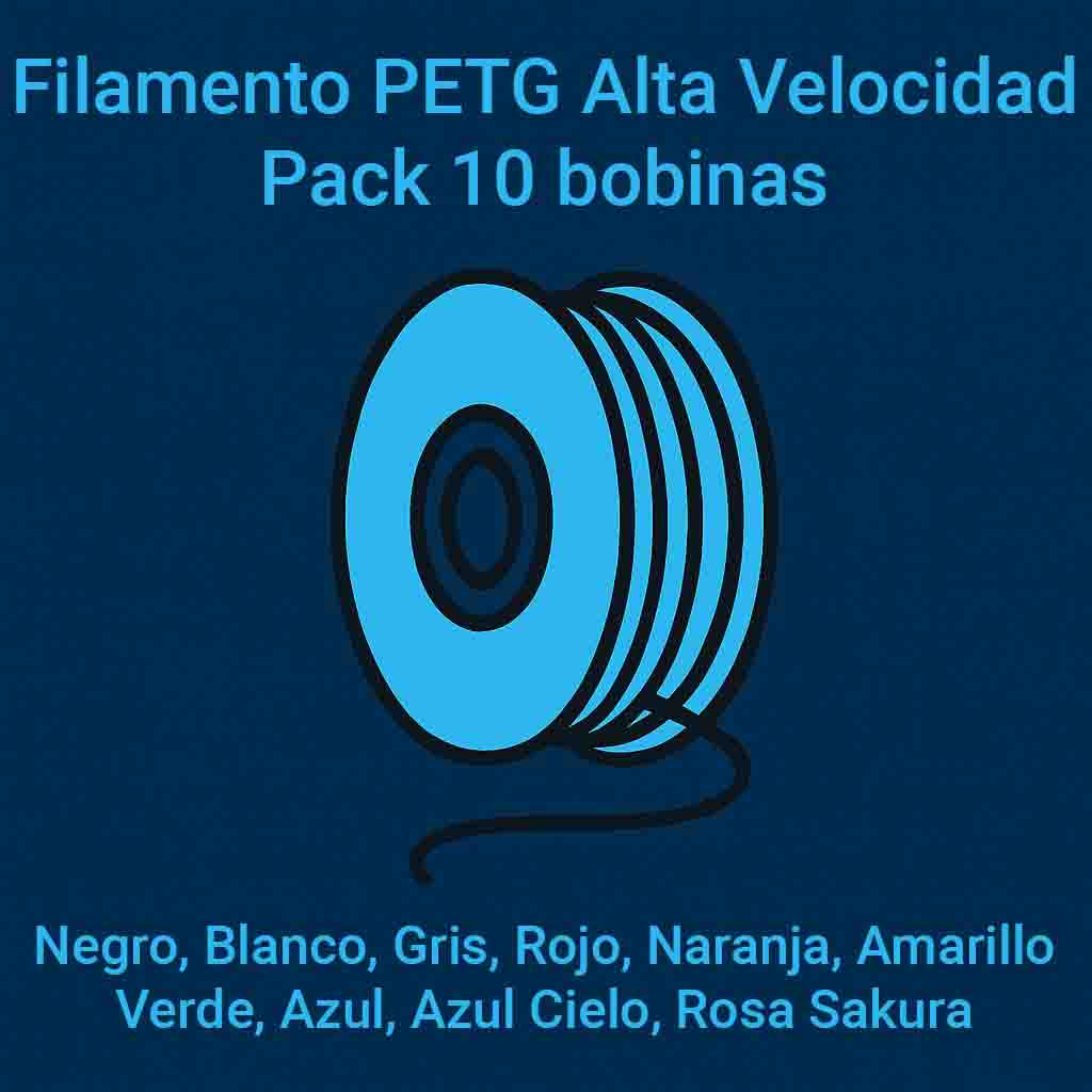 Sunlu PETG Alta Velocidad pack 10 bobinas (opcion 2)