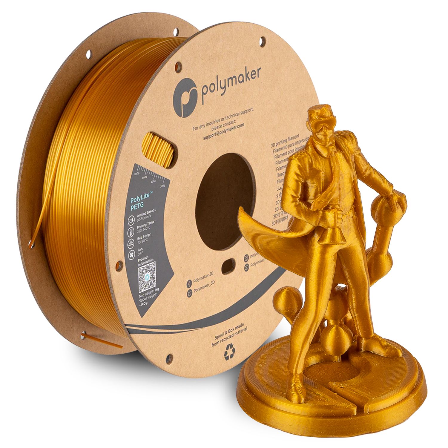POLYLITE PETG Oro 1,75mm / 1000g