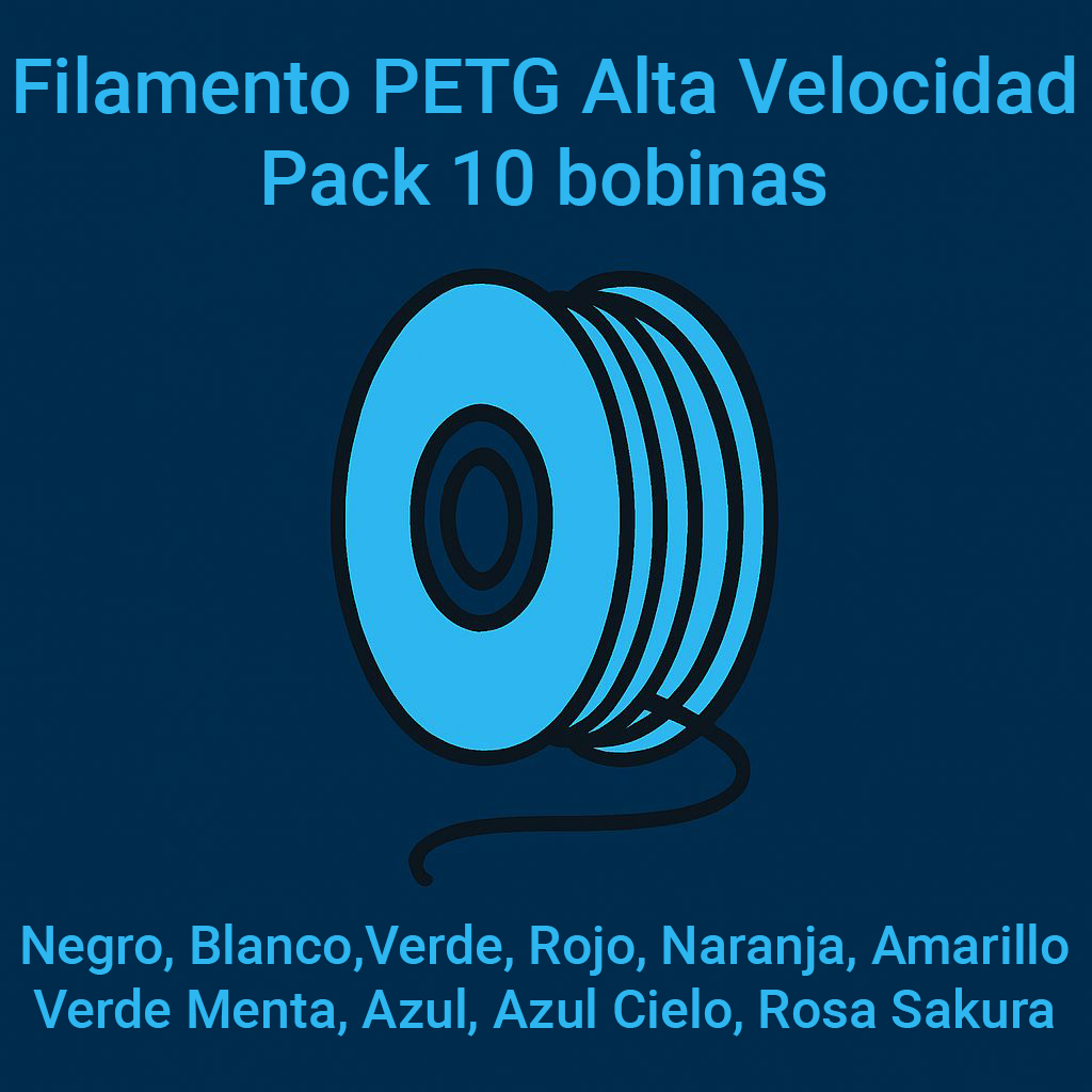 Sunlu PETG Alta Velocidad pack 10 bobinas (opcion 3)